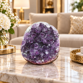 Premium Natural Amethyst Crystal – Purple Crystal Home Décor & Serenity Accent | Size: 8×8 | 549 Grams
