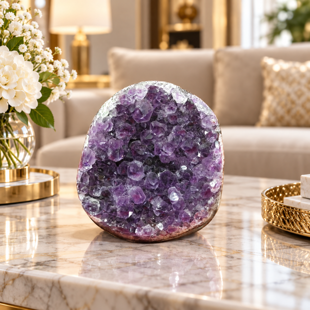 Premium Natural Amethyst Crystal – Purple Crystal Home Décor & Serenity Accent | Size: 8×8 | 549 Grams