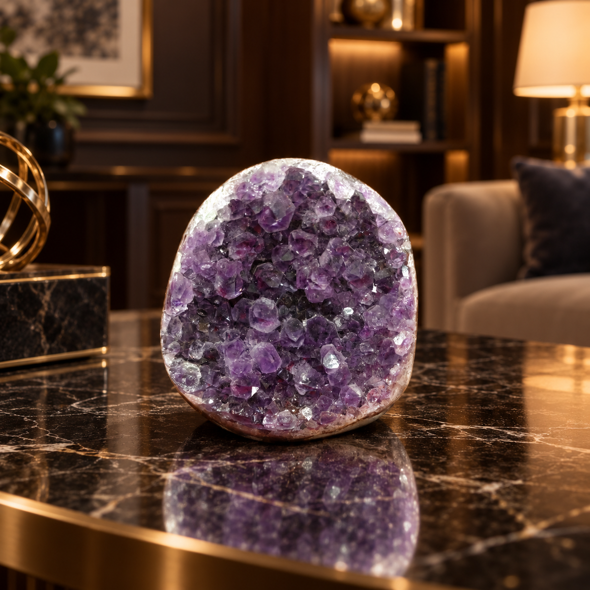 Premium Natural Amethyst Crystal – Purple Crystal Home Décor & Serenity Accent | Size: 8×8 | 549 Grams