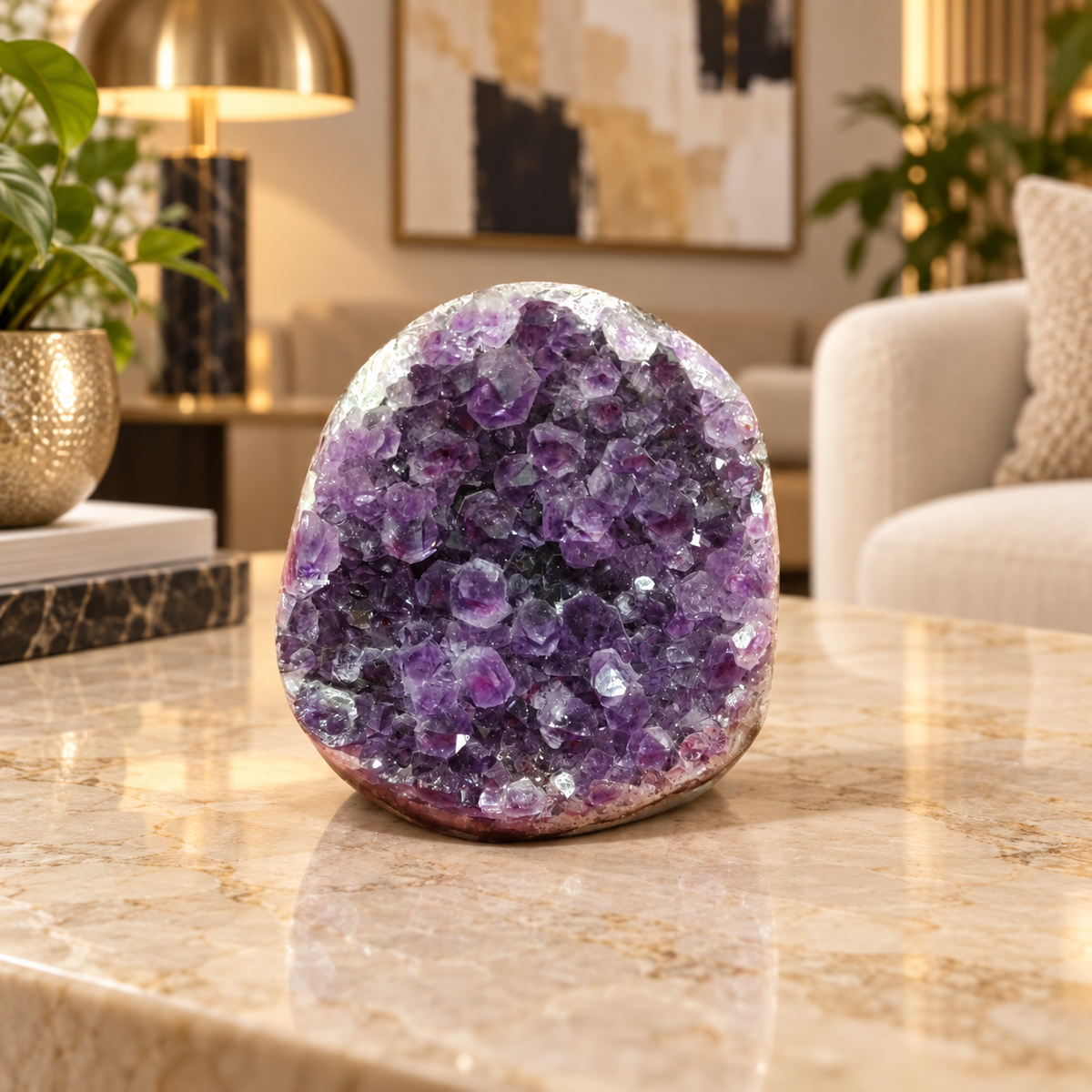 Premium Natural Amethyst Crystal – Purple Crystal Home Décor & Serenity Accent | Size: 8×8 | 549 Grams