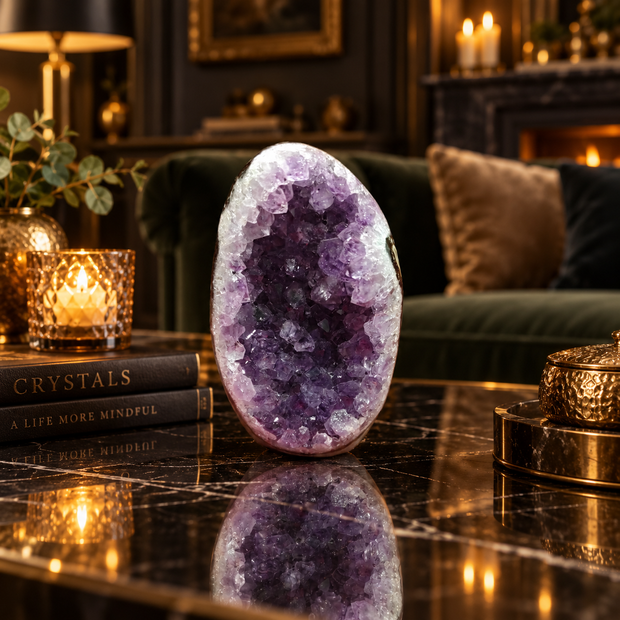 Premium Natural Amethyst Crystal – Purple Crystal Home Décor & Serenity Accent | Size: 5×9 | 323 Grams