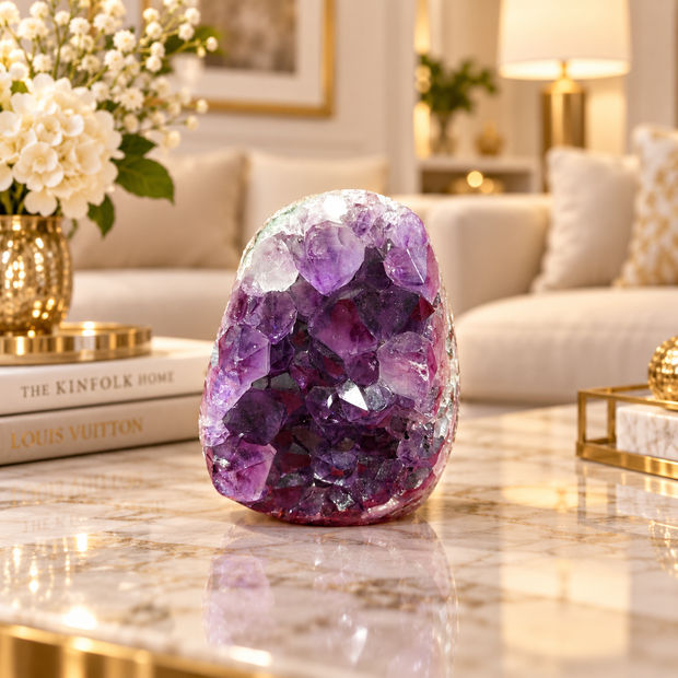 Premium Natural Amethyst Crystal – Purple Crystal Home Décor & Serenity Accent | Size: 6×8 | 450 Grams
