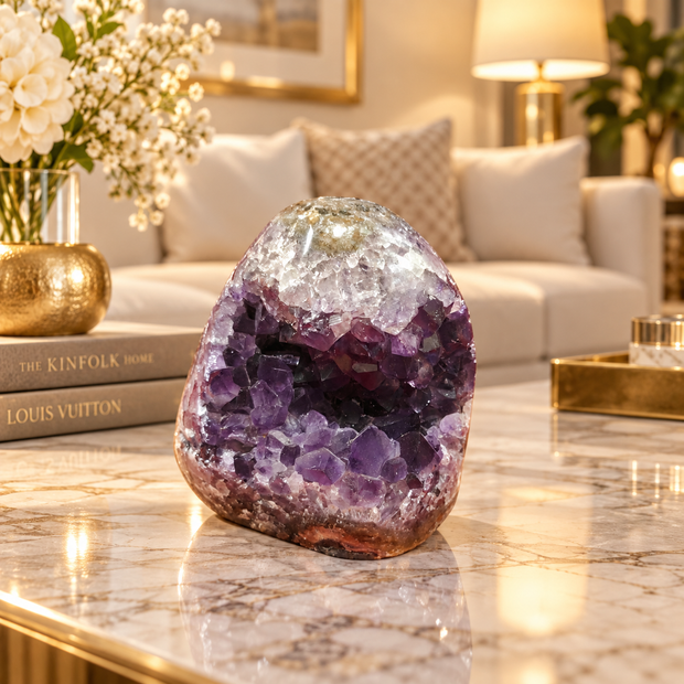 Premium Natural Amethyst Crystal – Purple Crystal Home Décor & Serenity Accent | Size: 8×8 | 526 Grams