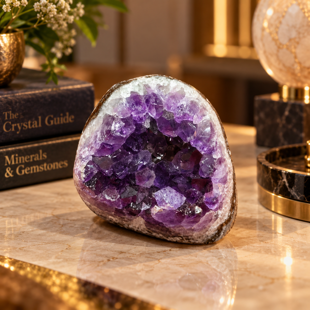 Premium Natural Amethyst Crystal – Purple Crystal Home Décor & Serenity Accent | Size: 5×6 | 239 Grams