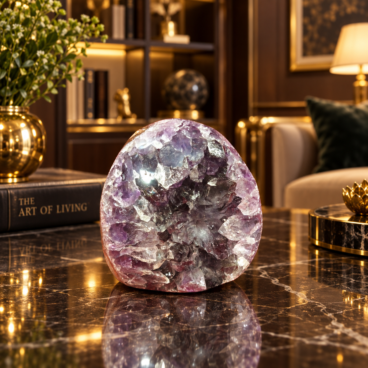 Premium Natural Amethyst Crystal – Purple Crystal Home Décor & Serenity Accent | Size: 7×8 | 695 Grams