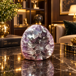 Premium Natural Amethyst Crystal – Purple Crystal Home Décor & Serenity Accent | Size: 7×8 | 695 Grams