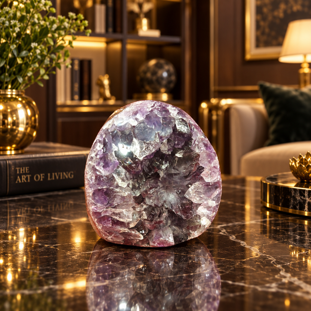 Premium Natural Amethyst Crystal – Purple Crystal Home Décor & Serenity Accent | Size: 7×8 | 695 Grams