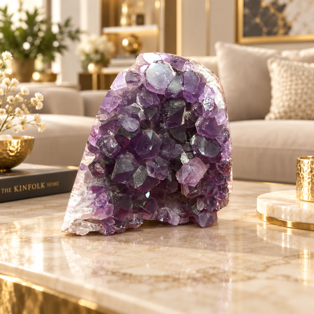 Premium Natural Amethyst Crystal – Purple Crystal Home Décor & Serenity Accent | Size: 10×9 | 676 Grams
