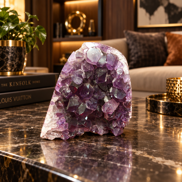 Premium Natural Amethyst Crystal – Purple Crystal Home Décor & Serenity Accent | Size: 10×9 | 676 Grams