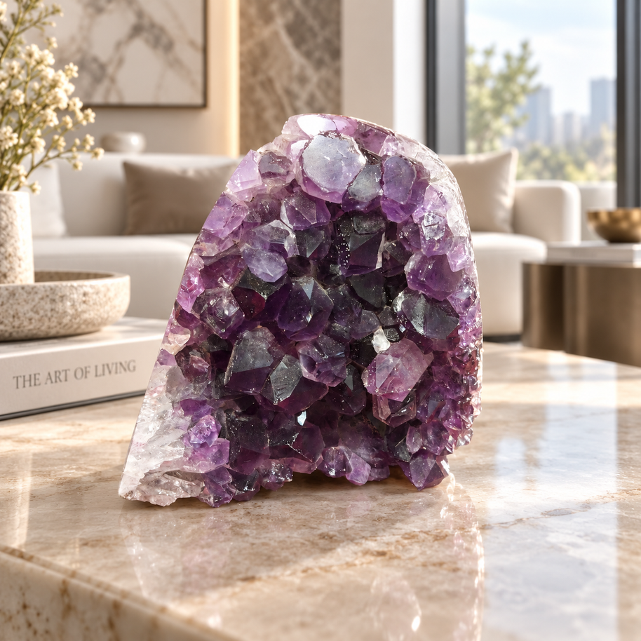 Premium Natural Amethyst Crystal – Purple Crystal Home Décor & Serenity Accent | Size: 10×9 | 676 Grams