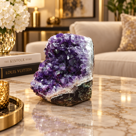 Premium Natural Amethyst Crystal – Purple Crystal Home Décor & Serenity Accent | Size: 10×11 | 747 Grams