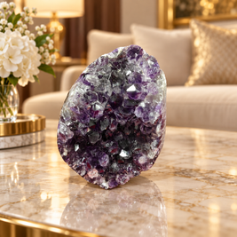 Premium Natural Amethyst Crystal – Purple Crystal Home Décor & Serenity Accent | Size: 8×10 | 887 Grams