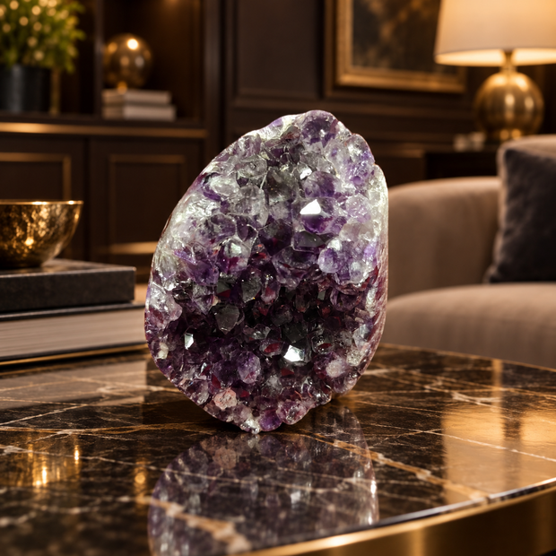 Premium Natural Amethyst Crystal – Purple Crystal Home Décor & Serenity Accent | Size: 8×10 | 887 Grams