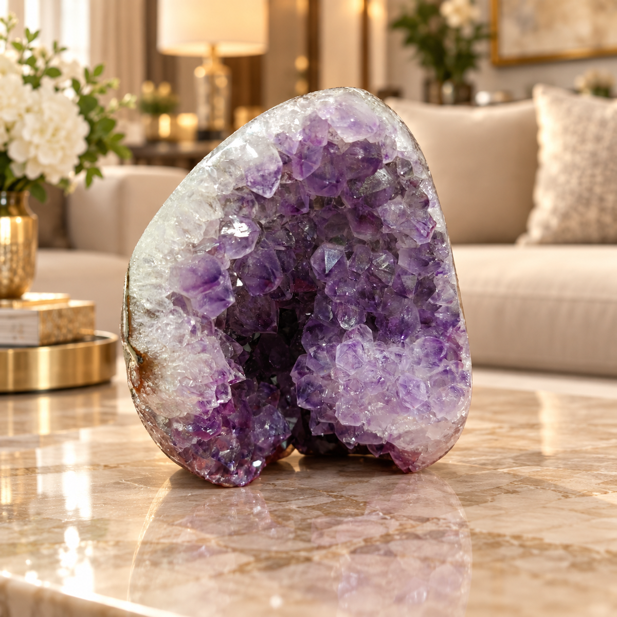 Premium Natural Amethyst Crystal – Purple Crystal Home Décor & Serenity Accent | Size: 9×10 | 642 Grams