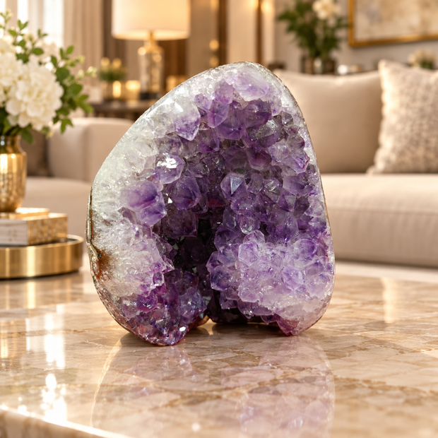Premium Natural Amethyst Crystal – Purple Crystal Home Décor & Serenity Accent | Size: 9×10 | 642 Grams
