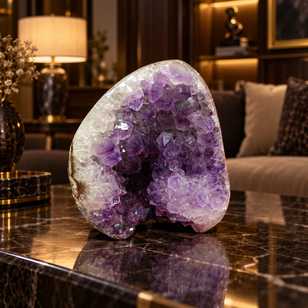 Premium Natural Amethyst Crystal – Purple Crystal Home Décor & Serenity Accent | Size: 9×10 | 642 Grams
