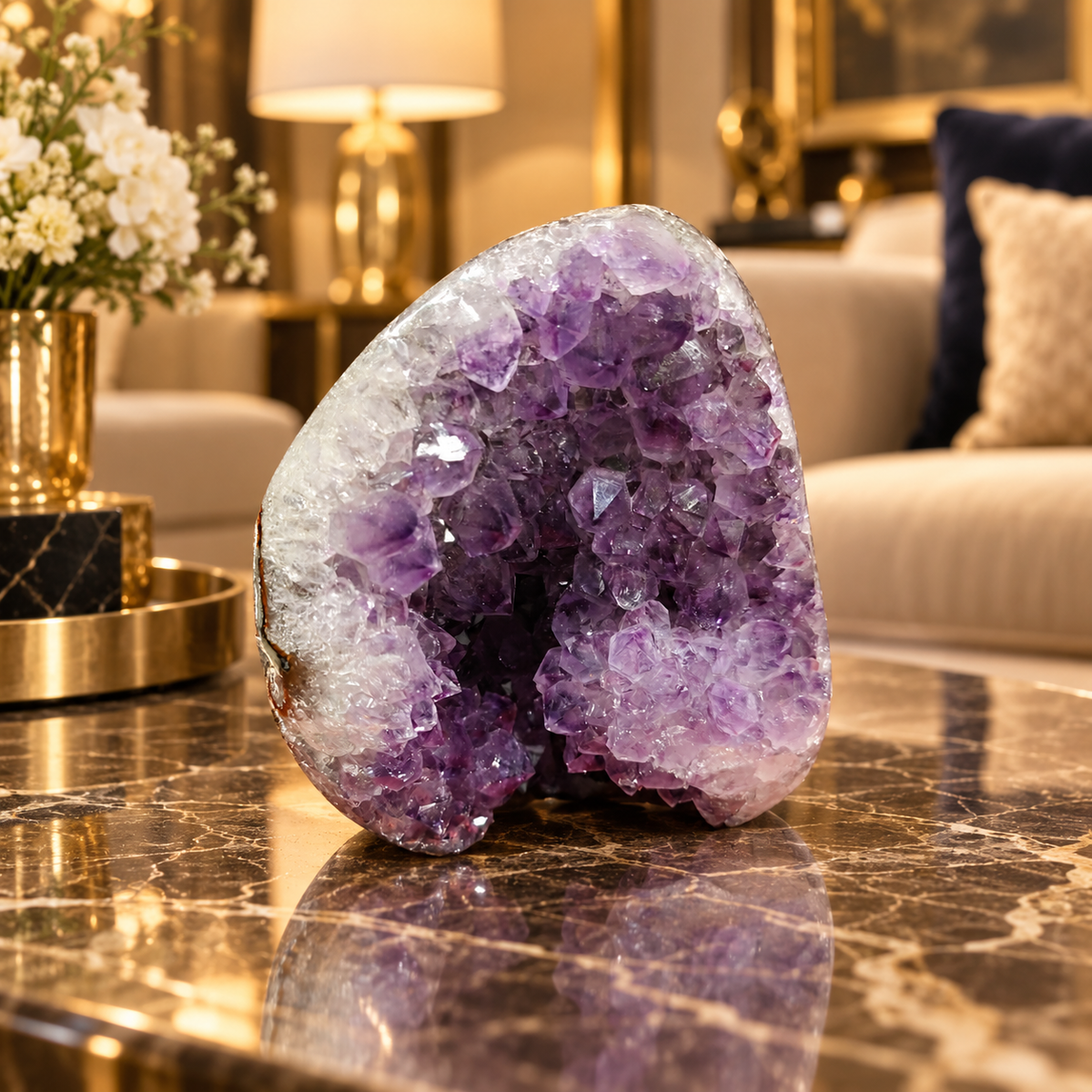 Premium Natural Amethyst Crystal – Purple Crystal Home Décor & Serenity Accent | Size: 9×10 | 642 Grams