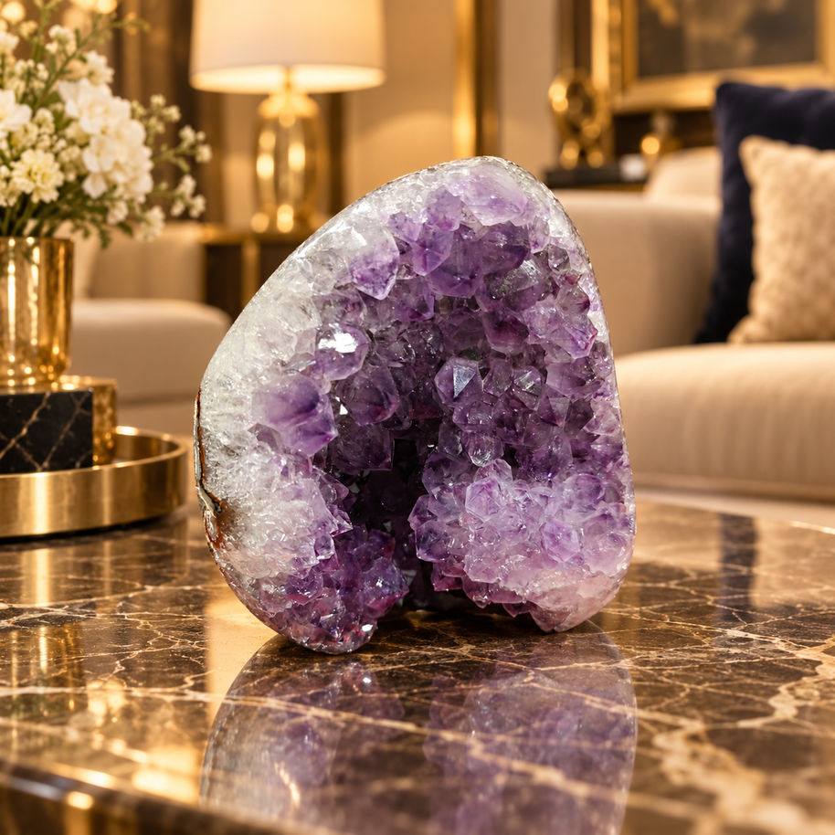 Premium Natural Amethyst Crystal – Purple Crystal Home Décor & Serenity Accent | Size: 9×10 | 642 Grams