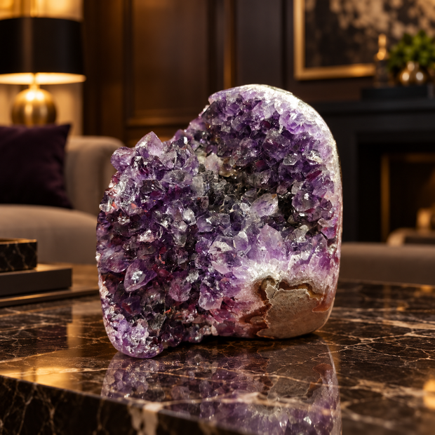 Premium Natural Amethyst Crystal – Purple Crystal Home Décor & Serenity Accent | Size: 9×8 | 892 Grams