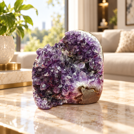 Premium Natural Amethyst Crystal – Purple Crystal Home Décor & Serenity Accent | Size: 9×8 | 892 Grams