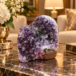 Premium Natural Amethyst Crystal – Purple Crystal Home Décor & Serenity Accent | Size: 9×8 | 892 Grams