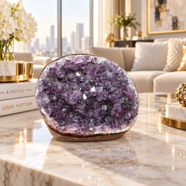 Premium Natural Amethyst Crystal – Purple Crystal Home Décor & Serenity Accent | Size: 8×9 | 489 Grams