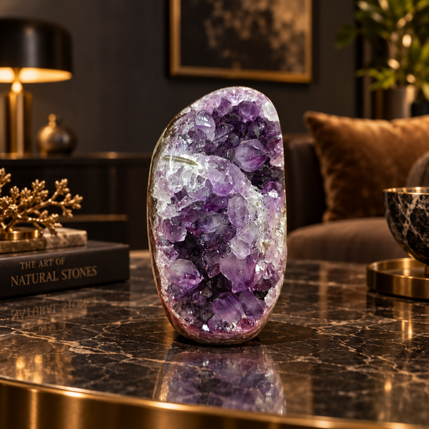 Premium Natural Amethyst Crystal – Purple Crystal Home Décor & Serenity Accent | Size: 6×10 | 724 Grams