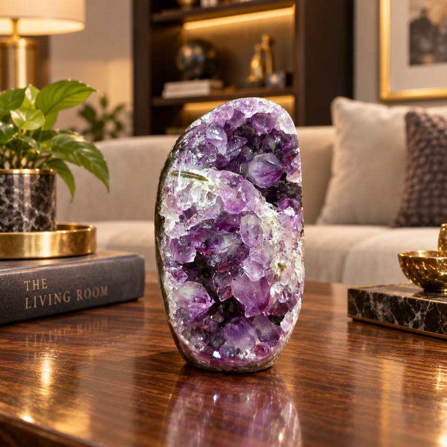 Premium Natural Amethyst Crystal – Purple Crystal Home Décor & Serenity Accent | Size: 6×10 | 724 Grams
