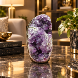 Premium Natural Amethyst Crystal – Purple Crystal Home Décor & Serenity Accent | Size: 6×10 | 724 Grams