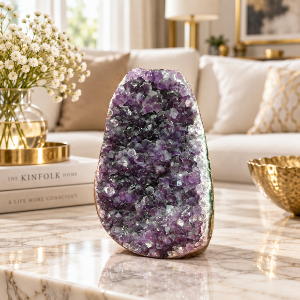 Premium Natural Amethyst Crystal – Purple Crystal Home Décor & Serenity Accent | Size: 8×10 | 737 Grams