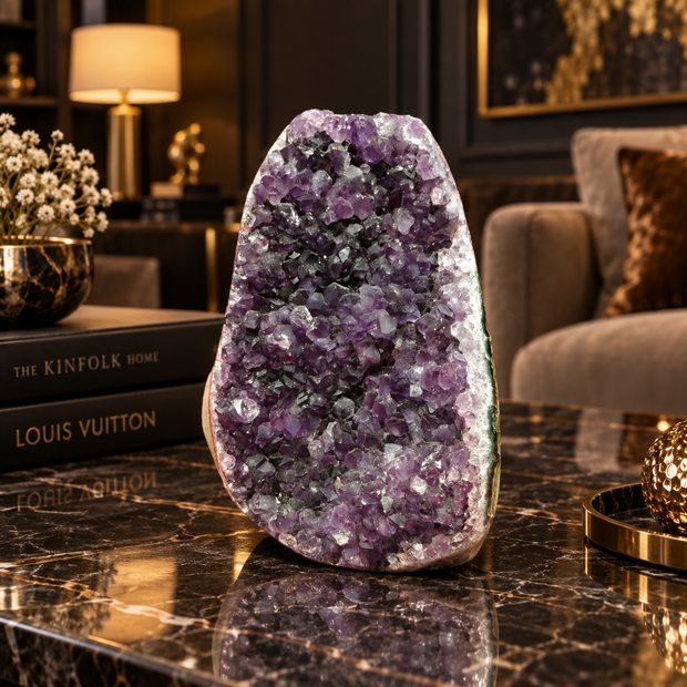 Premium Natural Amethyst Crystal – Purple Crystal Home Décor & Serenity Accent | Size: 8×10 | 737 Grams