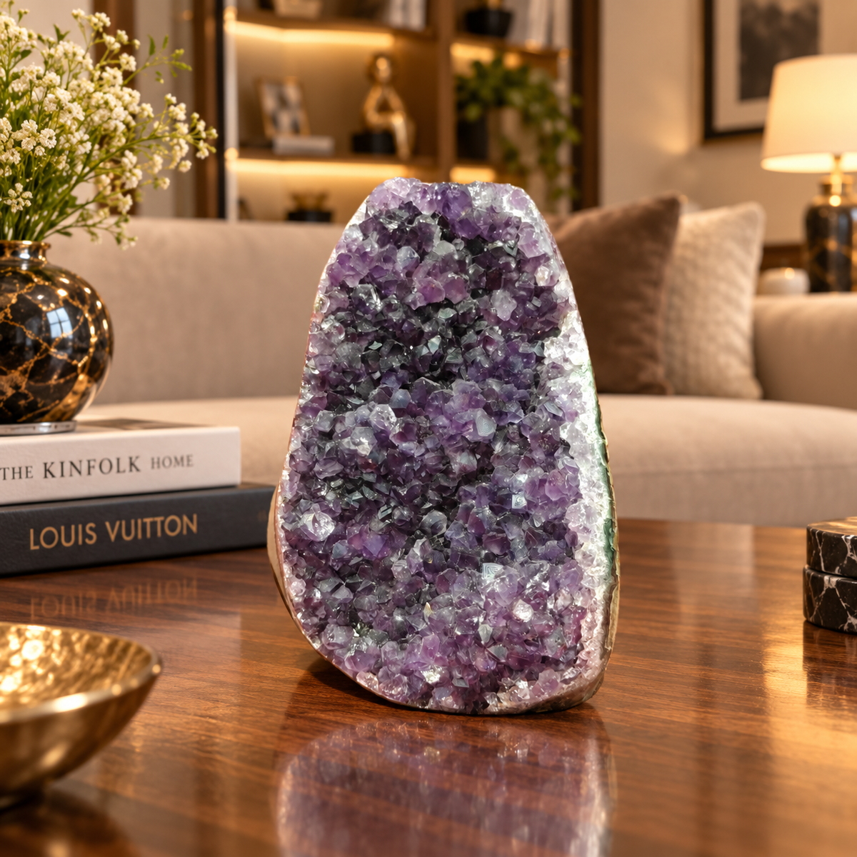 Premium Natural Amethyst Crystal – Purple Crystal Home Décor & Serenity Accent | Size: 8×10 | 737 Grams