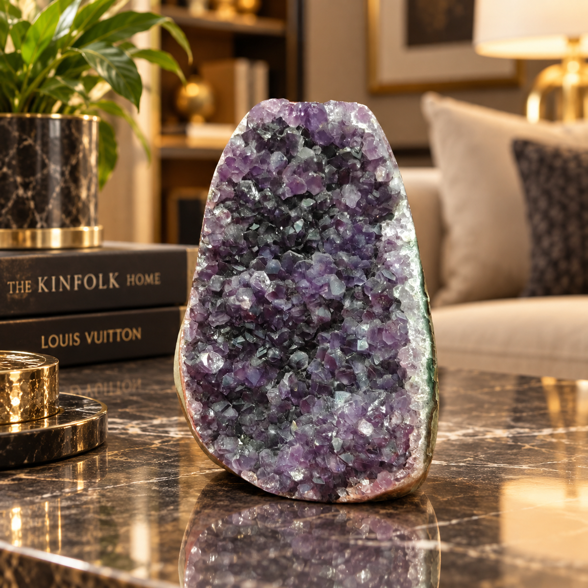 Premium Natural Amethyst Crystal – Purple Crystal Home Décor & Serenity Accent | Size: 8×10 | 737 Grams