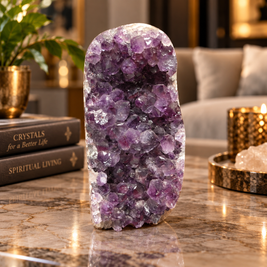 Premium Natural Amethyst Crystal – Purple Crystal Home Décor & Serenity Accent | Size: 6×11 | 825 Grams