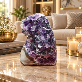 Premium Natural Amethyst Crystal – Purple Crystal Home Décor & Serenity Accent | Size: 11×13 | 1.213 KG