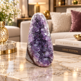 Premium Natural Amethyst Crystal – Purple Crystal Home Décor & Serenity Accent | Size: 6×9 | 399 Grams