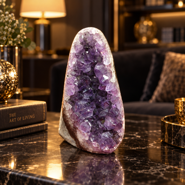 Premium Natural Amethyst Crystal – Purple Crystal Home Décor & Serenity Accent | Size: 6×9 | 399 Grams