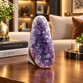 Premium Natural Amethyst Crystal – Purple Crystal Home Décor & Serenity Accent | Size: 6×9 | 399 Grams