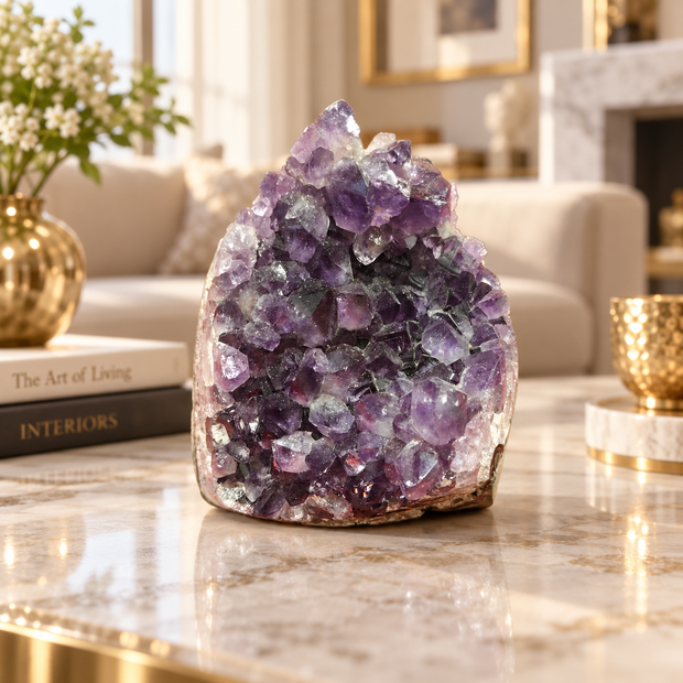 Premium Natural Amethyst Crystal – Purple Crystal Home Décor & Serenity Accent | Size: 9× 10 | 806 Grams