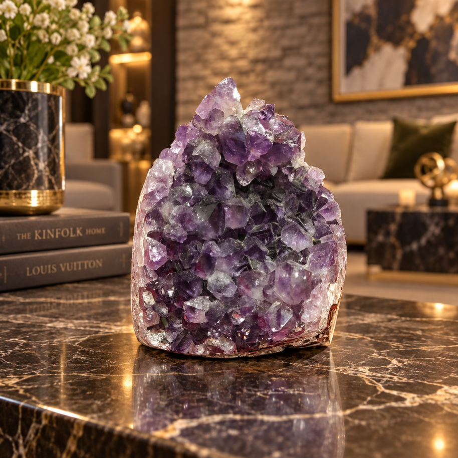 Premium Natural Amethyst Crystal – Purple Crystal Home Décor & Serenity Accent | Size: 9× 10 | 806 Grams