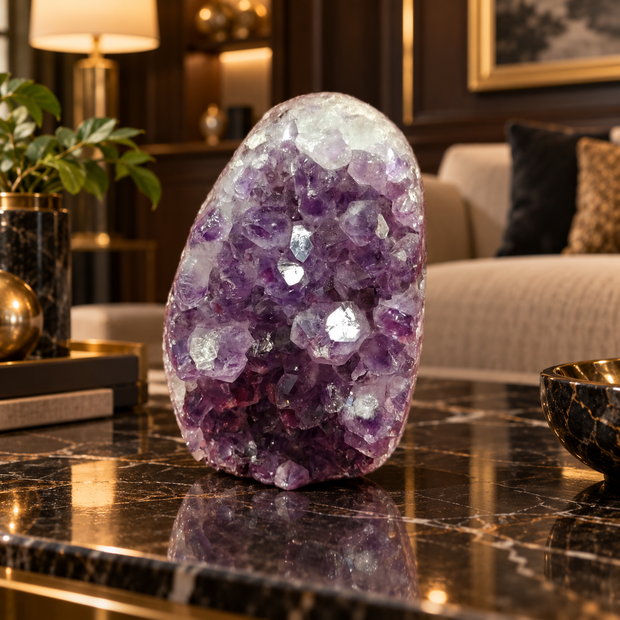 Premium Natural Amethyst Crystal – Purple Crystal Home Décor & Serenity Accent | Size: 6×8 | 550 Grams