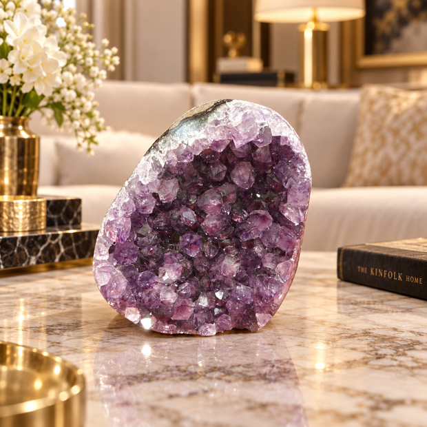 Premium Natural Amethyst Crystal – Purple Crystal Home Décor & Serenity Accent | Size: 8×9 | 532 Grams