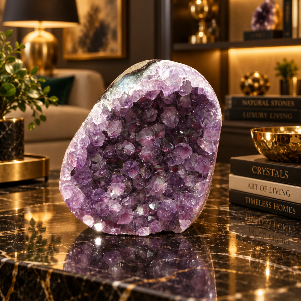Premium Natural Amethyst Crystal – Purple Crystal Home Décor & Serenity Accent | Size: 8×9 | 532 Grams