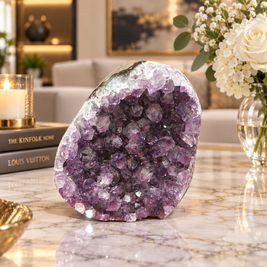 Premium Natural Amethyst Crystal – Purple Crystal Home Décor & Serenity Accent | Size: 8×9 | 532 Grams