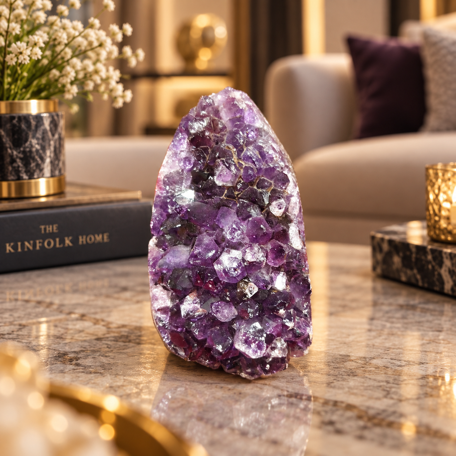 Premium Natural Amethyst Crystal – Purple Crystal Home Décor & Serenity Accent | Size: 6×9 | 730 Grams