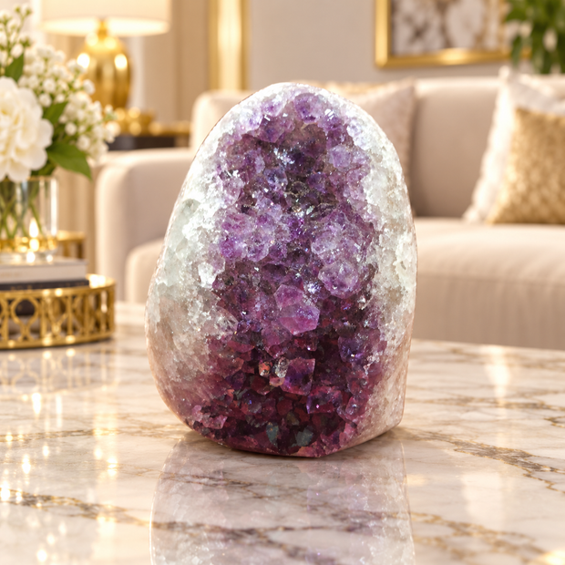 Premium Natural Amethyst Crystal – Purple Crystal Home Décor & Serenity Accent | Size: 7×11 | 845 Grams