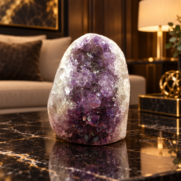 Premium Natural Amethyst Crystal – Purple Crystal Home Décor & Serenity Accent | Size: 7×11 | 845 Grams