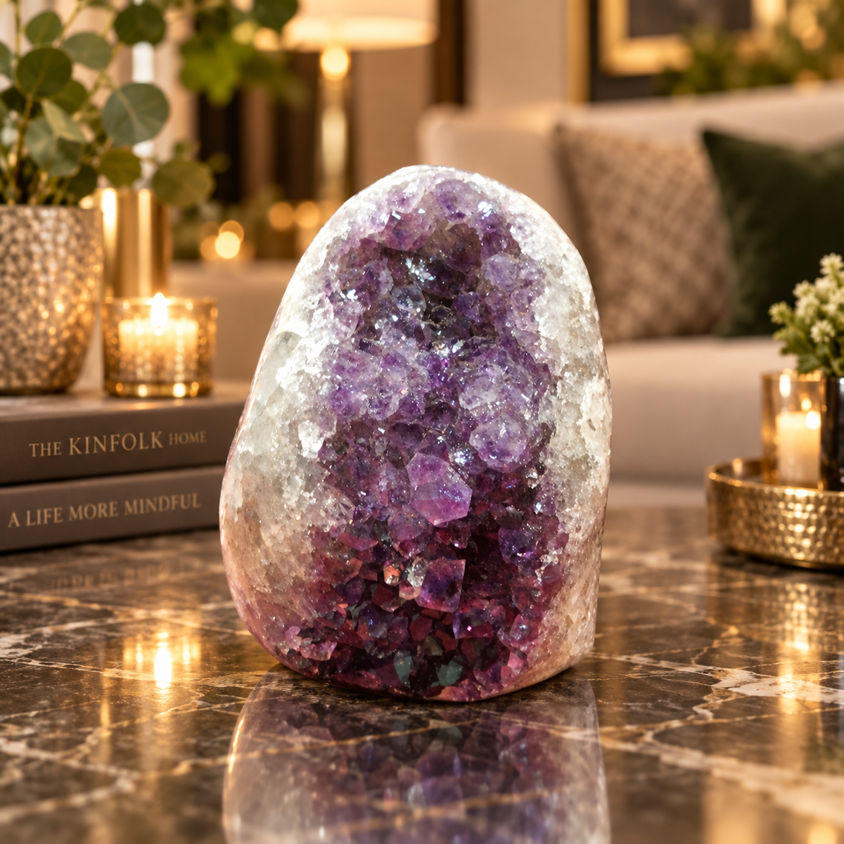 Premium Natural Amethyst Crystal – Purple Crystal Home Décor & Serenity Accent | Size: 7×11 | 845 Grams