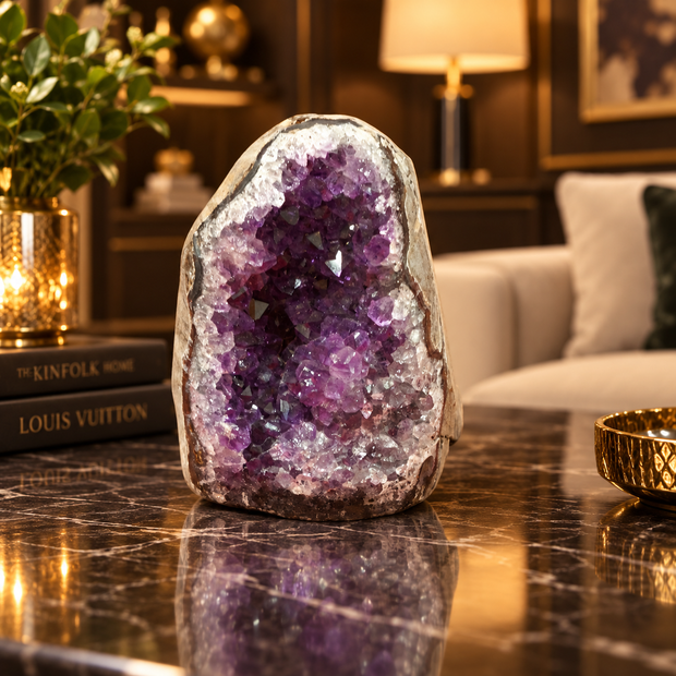 Premium Natural Amethyst Crystal – Purple Crystal Home Décor & Serenity Accent | Size: 6×9 | 489 Grams