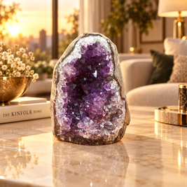 Premium Natural Amethyst Crystal – Purple Crystal Home Décor & Serenity Accent | Size: 6×9 | 489 Grams